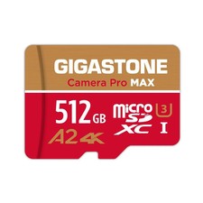 Gigastone 512GB Micro SD Card, GoPro Memory Card, 4K UHD Video Recording, A2 V30