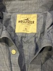Boys Teens Blue Gingham Plaid Hollister Button Down Shirt S L8 — photo 3