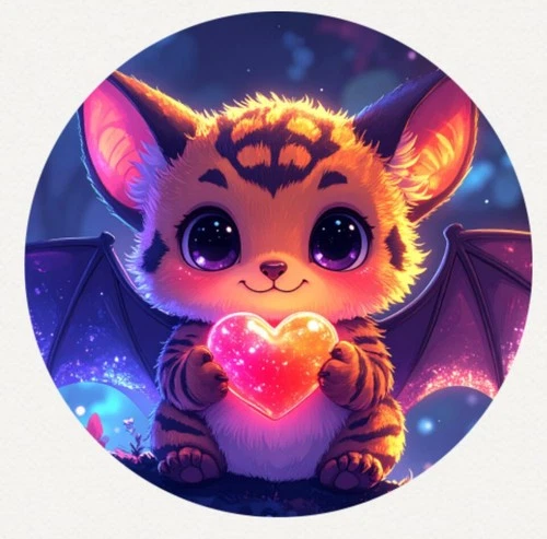 Hayleybug 1 oz Shadow Stripe Kitty Bat silver Round w/ COA POP 15