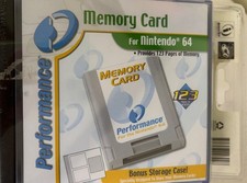 N64 Nintendo 64 Performance Memory Card with Bonus Storage Case New