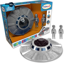 UFO Spaceship Space Toy Kids Spaceship Playset with Two Aliens Lights Sounds