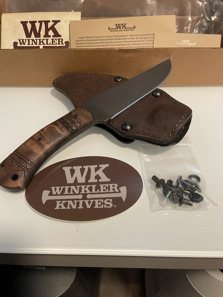 Winkler II Tribal Design Wooden Handle 80cr20v Carbon Steel & Leather Sheath - Image 2 of 4