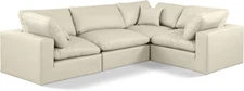 188Cream-Sec4C Comfy Collection Modern | Contemporary Upholstered Modular Sectio