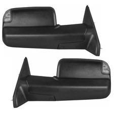 Tow Mirror Power Heated Right Black For Dodge Ram 1500 2009-2010