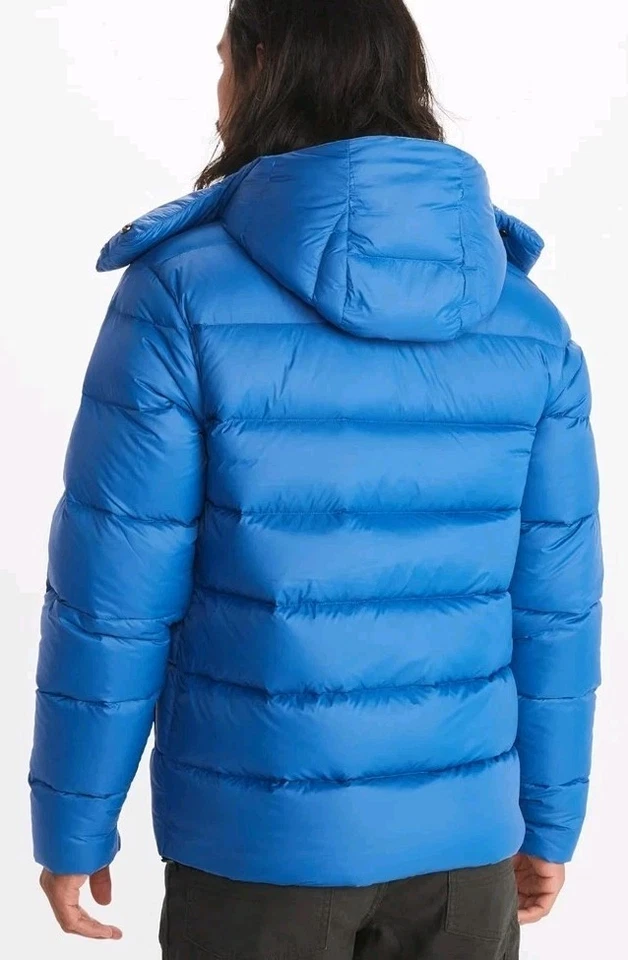 Men's Size MEDIUM Marmot Stockholm Down Jacket 700-Fill Winter Coat Blue NEW - Image 2 of 4