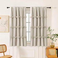 Thermal Insulated Blackout Window Curtains, 42" W 42"W x 63"L Pack of 2 Camel