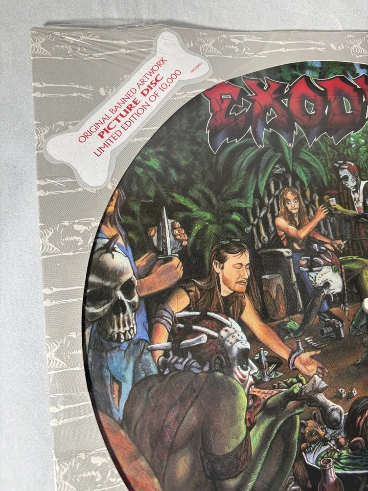 EXODUS Pleasures Of The Flesh vinyl LP Pic disc picture disk Combat SEALED 80's - Image 3 of 4
