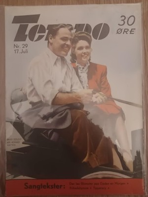 Tempo danish magazine july 1945 nr 29 vtg Brian Donlevy Ann Richards