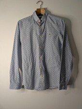 The Spitalfields Shirt Co. Men's Small Long Sleeve Shirt Blue Floral Print