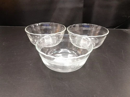 Vintage PYREX Corning Glass Bowl 464 300 ml Set Of 3 Made In USA