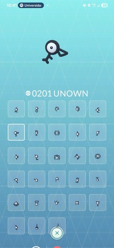 Unown non shiny  Any unown Go