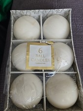 Ball Candles Fragrence Free Set Of 6