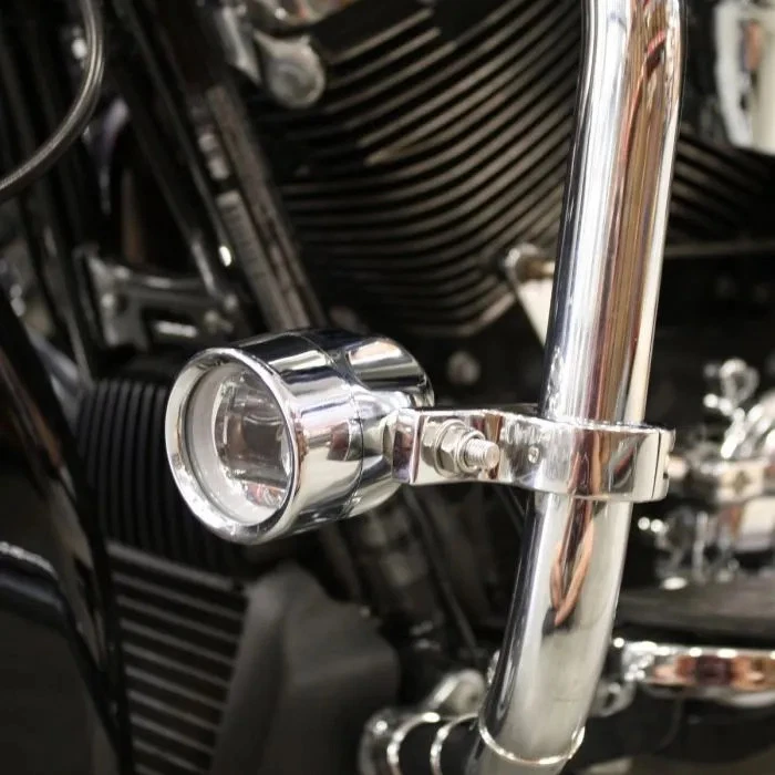 Faros antiniebla LED halo cromados ProBeam personalizados Dynamics Harley Touring FLH/T 97-13 Foto 4 de 4