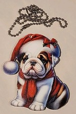 Bulldog Christmas Ornament - Acrylic English Bulldog Ornament