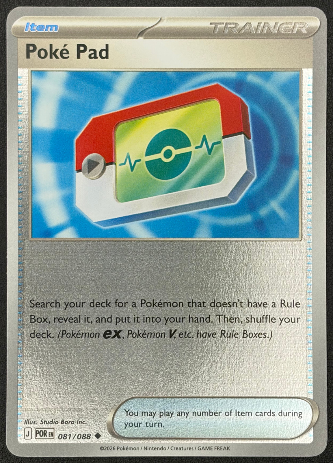 Poke Pad 081/088 - REVERSE HOLO - NM - Perfect Order