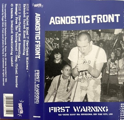Agnostic Front - First Warning TAPE BAD BRAINS NYHC MADBALL CRO-MAGS WARZONE