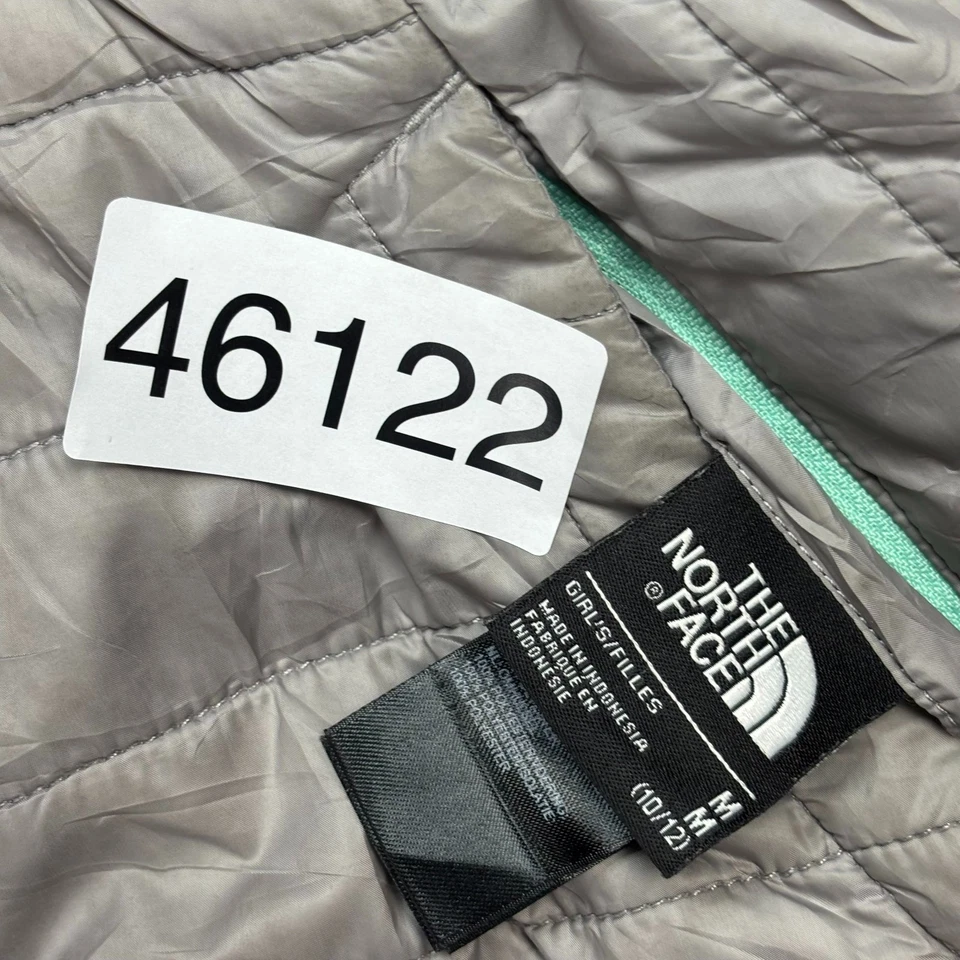 North Face Jacket Kids Medium Grey Reversible Fleece Lined Outdoors Hiking Youth - Image 4 of 4