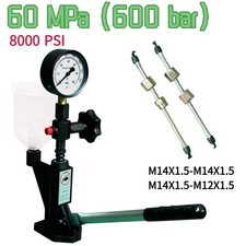 Diesel Einspritzdüsen Prüfgerät Tester Manometer 0-600Bar/0-8000PSI Device