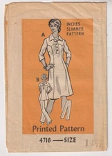 4716 Mail Order c.1974 - DRESS TOP & PANTS - Sz 14.5 B 37"