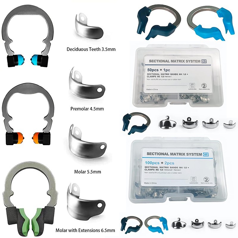Dental Matrix Bands Ring Sectional Matrice Clamp Fit Garrison Palodent V3 System