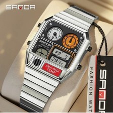 Sanda Retro Ana-Digi Temp Watch Homage to Citizen CTD98-4102 New Boxed UK Seller