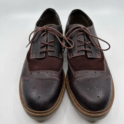 Scarpe eleganti Clarks da uomo in pelle con tomaia alare marrone US 9 5 stringate ufficio formali
