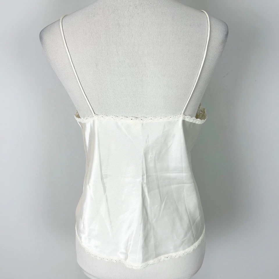 Camiseta sin mangas vintage Y2K Victoria’s Secret satinada con cuentas cami nupcial talla grande para mujer Foto 4 de 4