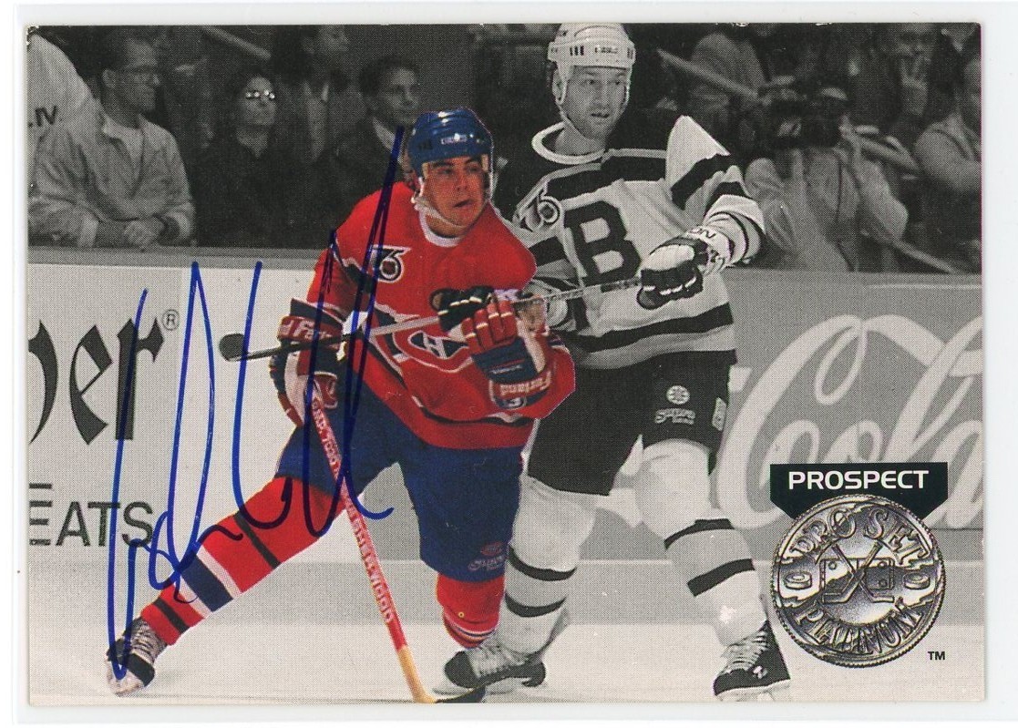 1991-92 Pro Set Platinum #259 John LeClair Rookie RC Signed Auto Autograph