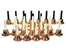 27 Tone Copper Hand Bells Set Musical Handbell Kit with Carry Bag