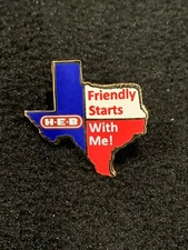 HEB exclusive Friendly Starts With Me H-E-B Grocery Store Lapel Pin