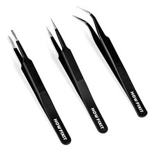 Precision Tweezers Set For Working With Small Parts Antistatic Nonmagnetic Acidp