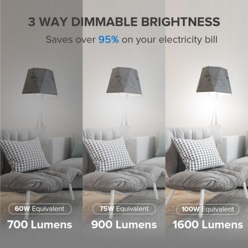Dimmable LED Light Bulb 13W A19 5000K Daylight 700LM-1600LM Energy Saving SANSI - Picture 4 of 7