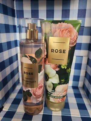 ''ROSE'' Body Mist 8 Fl. Oz. & Body Cream 8 fl.oz. By Bath & Body Works 
