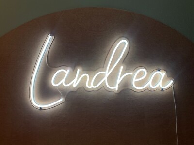 32''x16.6'' Landrea Custom Surname Baby Name Boy Girl Flex LED Neon Sign Party Bar