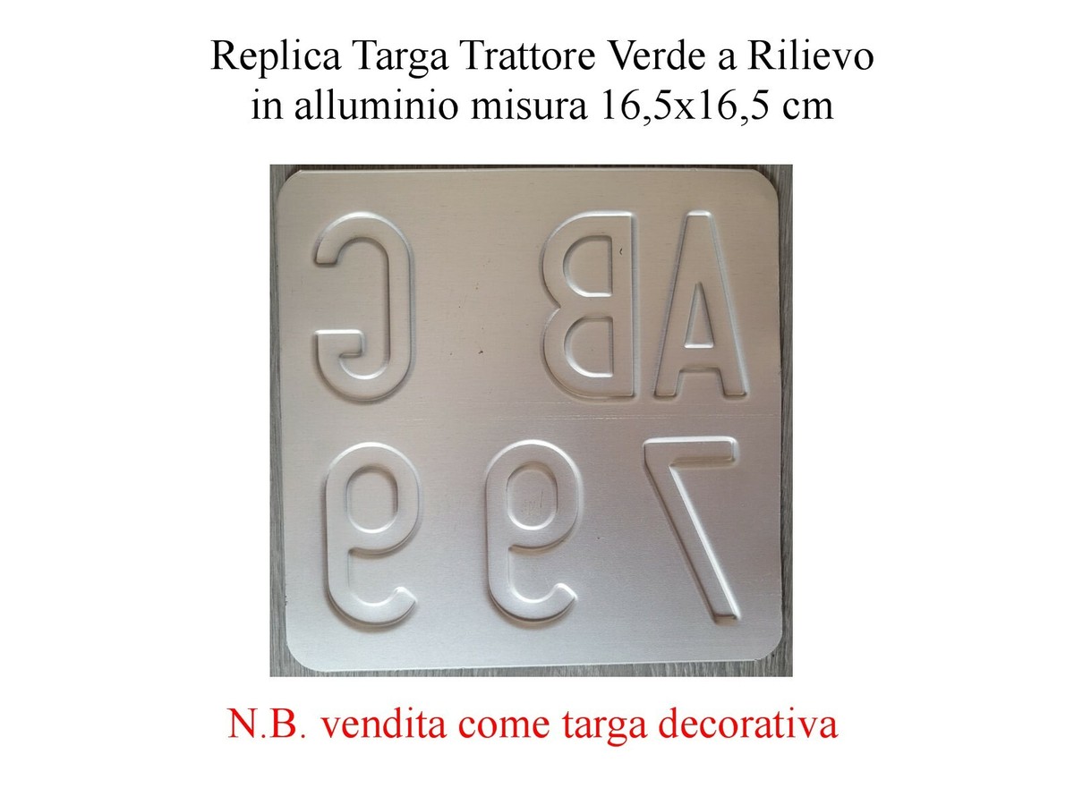 Targa Italiana Personalizzata - Replica Con Testo A Scelta, Effetto Catarifrangente - Foto 6