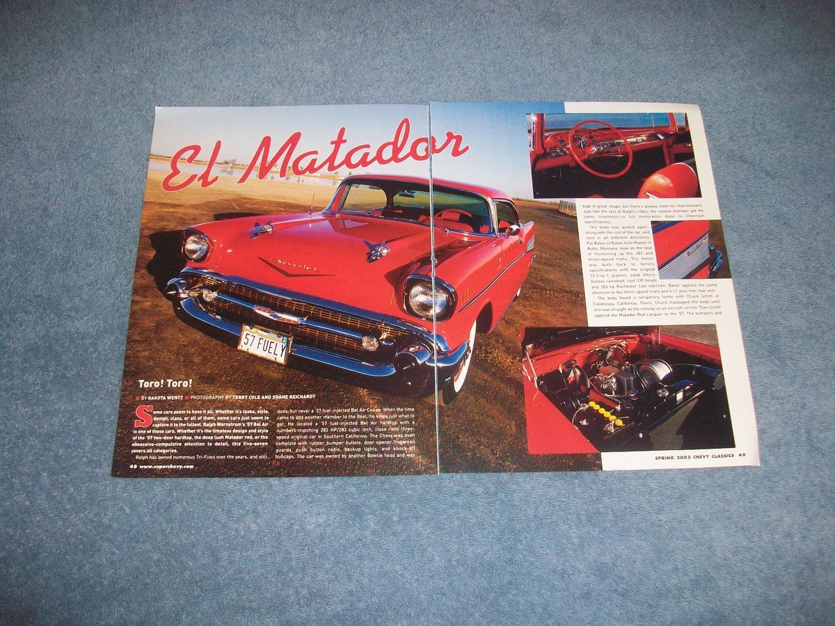 1957 Chevy Bel Air Fuel Injected Hardtop Article &ldquo;El Matador&rdquo; 238 