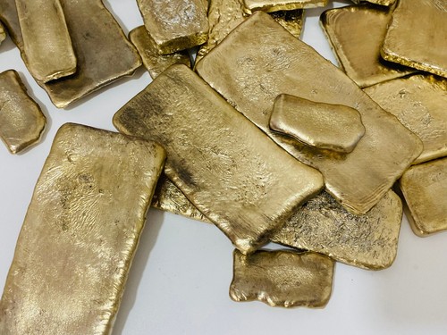 220 Grams Scrap Gold Bar For Gold Recovery Melted Different Computer Coins Pins - Picture 3 of 12