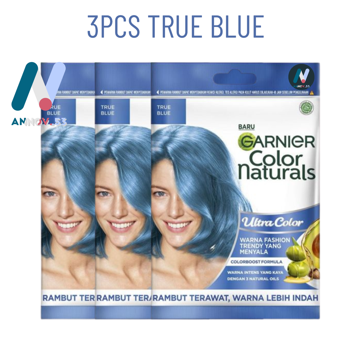 3X GARNIER Natural Hair Color Olive Avocado Oil Long Lasting Shiny