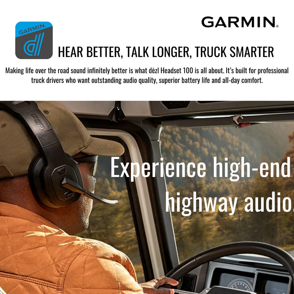 Auriculares ergonómicos Garmin dezl 110 para camioneros negros paquete de oreja única Foto 2 de 4