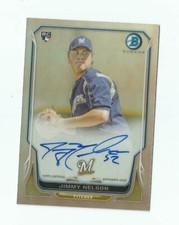 2014 Bowman Chrome Jimmy Nelson RC Refractor Auto    454/500