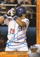 DIONER NAVARRO SIGNED AUTO'D 2005 PCL TOP PROSPECTS CARD #23 NEW YORK YANKEES