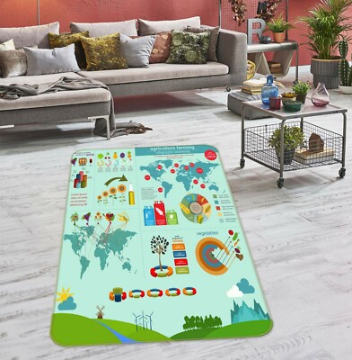 3D Map Distribution NAO5409 Game Rug Mat Elegant Photo Carpet Mat Fay