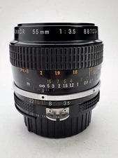 Nikon Micro-Nikkor Ai 55mm f/3.5 manual focus lens