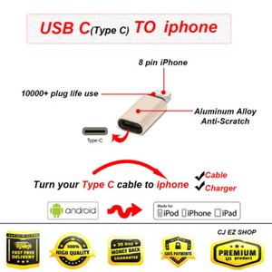 Usb C Type C To Iphone 12 11 X Adapter Type C To Iphone Cable Power Adapter Lot Ebay