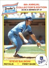 1986 Drake's #20 Steve Balboni 