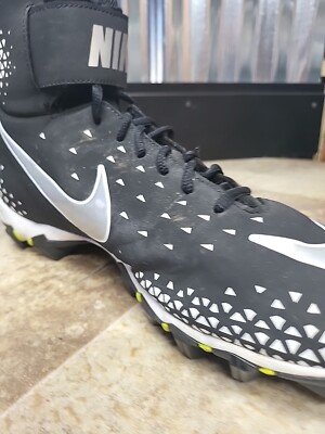 Nike Fast Flex Savage Shark Football Cleats Black White Men\'s Size 11 Nike Force Savage Shark Football Cleats Fastflex Mens 11  main image 4