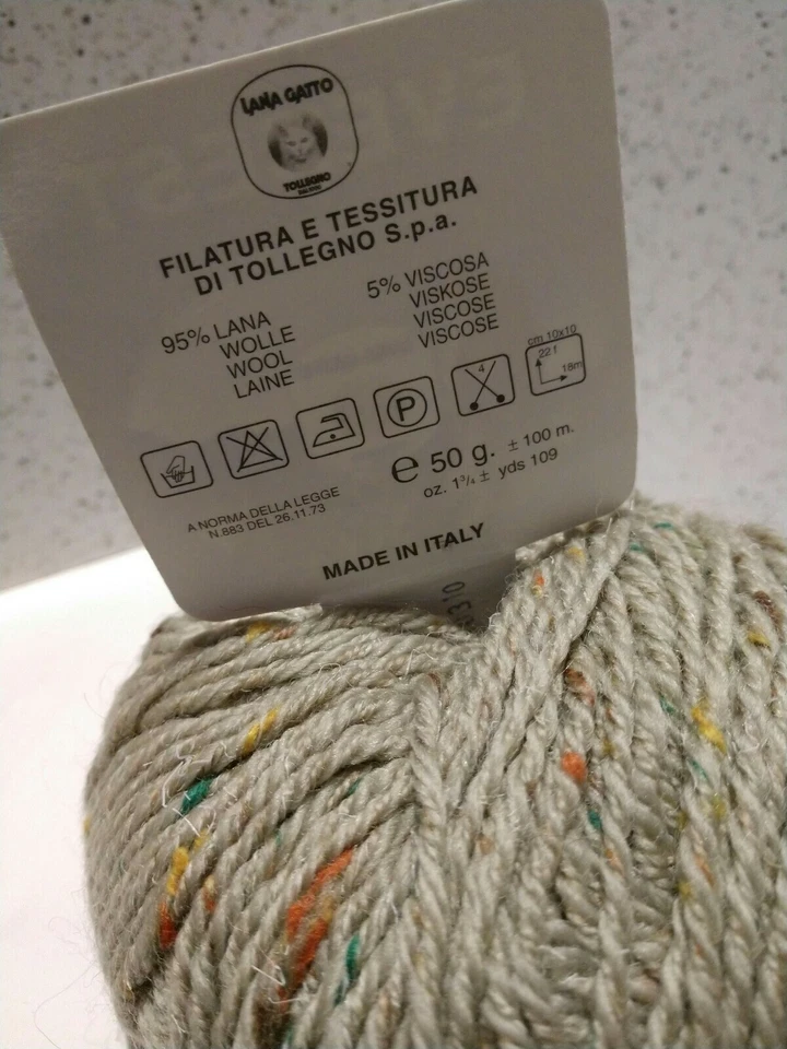 Lana Gatto "Everest" Lot of 2(50g Balls) Color#6960 -Made in Italy- - Image 4 of 4