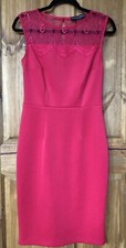 Pink lace sleeveless occasion dress, 8 Dorothy Perkins