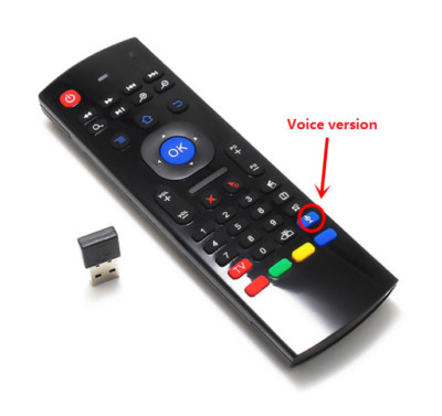 MX3 flying mouse wireless remote control Android TV set top box with keyboard