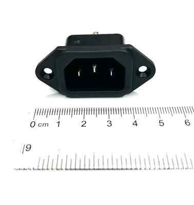 2pcs KES 1 S Kaltgeräte Einbaustecker Kaltgerätestecker  2 Stück